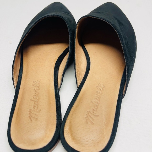 Madewell Remi suede mule in black sz 6 - Picture 4 of 4